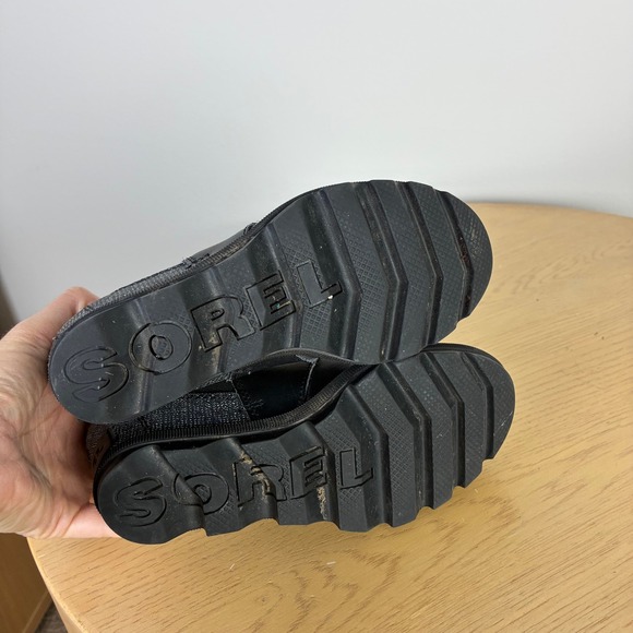 Sorel Joan Of Arctic Wedge Ankle Snow Boots Girl's 1 Winter Spring Rain Metallic - Picture 6 of 7